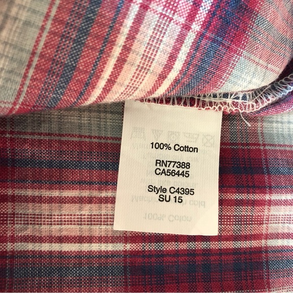 Madewell Cotton Plaid Button Up Long Shirt Size XS - Picture 10 of 11